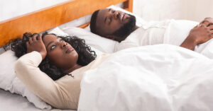 Spouse feeling disturbed by snoring of her partner